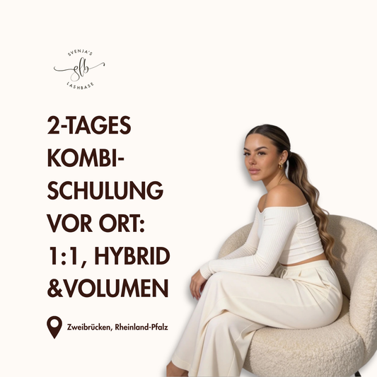 WIMPERN-KOMBISCHULUNG VOR ORT – 1:1, HYBRID & VOLUMEN (2 TAGE)