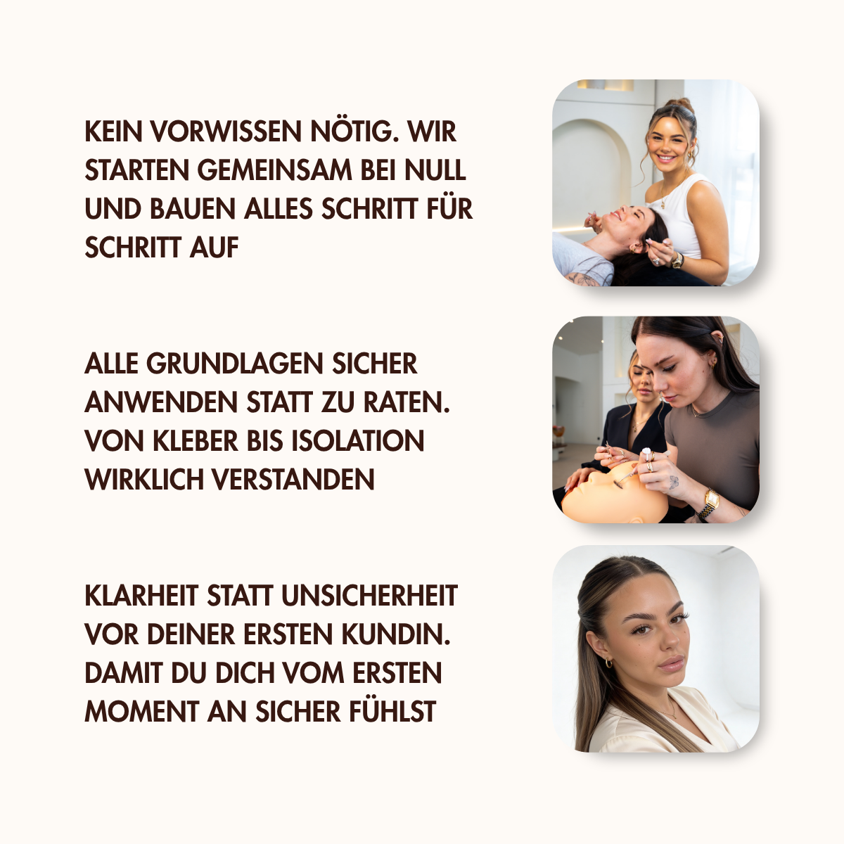 WIMPERN-KOMBISCHULUNG VOR ORT – 1:1, HYBRID & VOLUMEN (2 TAGE)